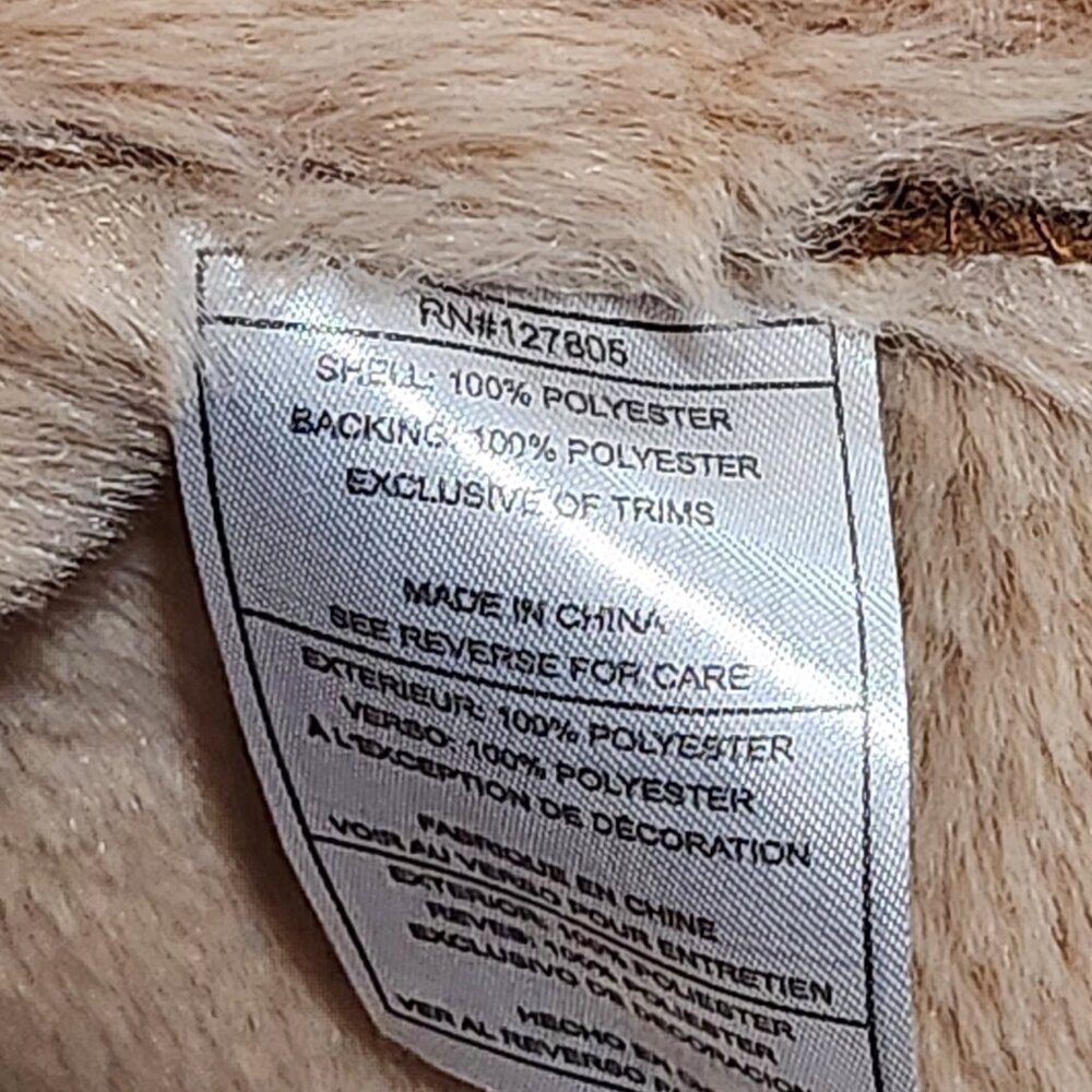 STEVE MADDEN Women's XL Cognac Faux Suede Shearling Heavyweight Peacoat Coat NEW - Picture 7 of 7